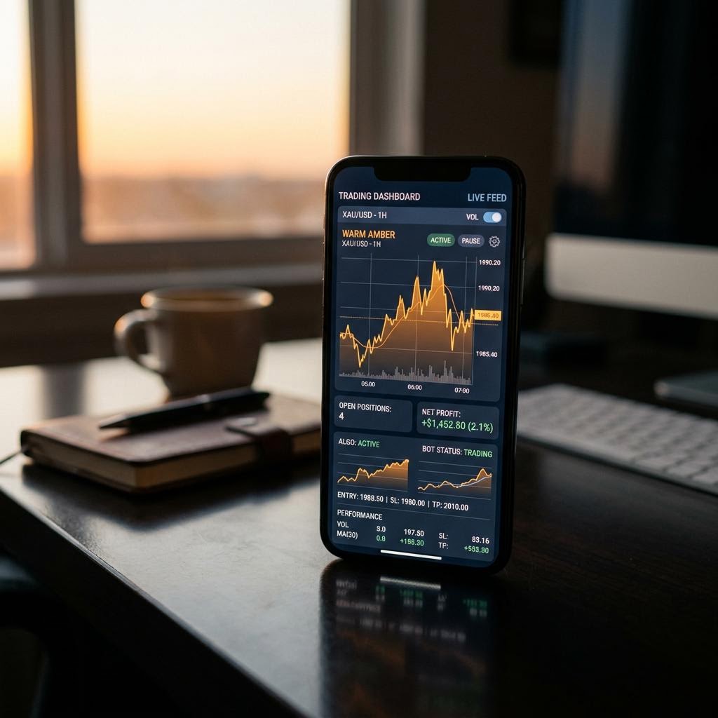 Dashboard di trading Smart Futura su smartphone
